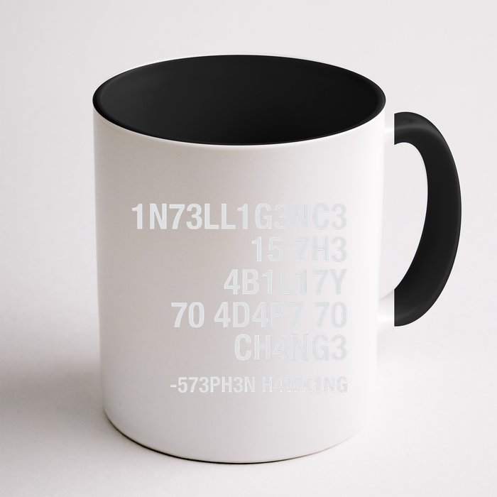 Stephen Hawking Intelligence Is The Ability To Adapt To Change Funny Mug