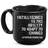 Stephen Hawking Intelligence Is The Ability To Adapt To Change Funny 15oz Campfire Ceramic Mug