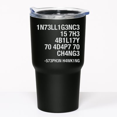 Stephen Hawking Intelligence Is The Ability To Adapt To Change Funny Tumbler