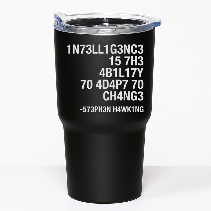 Stephen Hawking Intelligence Is The Ability To Adapt To Change Funny Tumbler