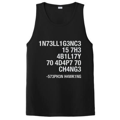 Stephen Hawking Intelligence Is The Ability To Adapt To Change Funny PosiCharge Competitor Tank