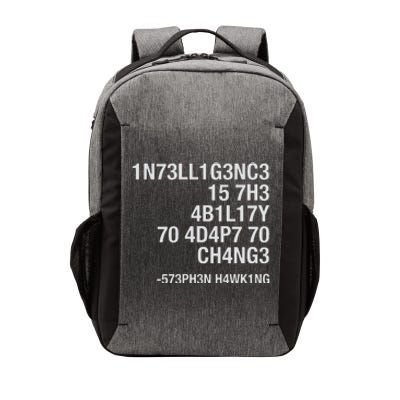 Stephen Hawking Intelligence Is The Ability To Adapt To Change Funny Vector Backpack