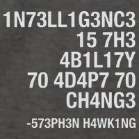 Stephen Hawking Intelligence Is The Ability To Adapt To Change Funny Vector Backpack