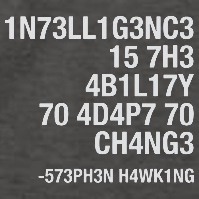 Stephen Hawking Intelligence Is The Ability To Adapt To Change Funny Vector Backpack