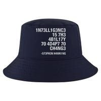 Stephen Hawking Intelligence Is The Ability To Adapt To Change Funny Cool Comfort Performance Bucket Hat