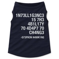 Stephen Hawking Intelligence Is The Ability To Adapt To Change Funny Doggie Tank
