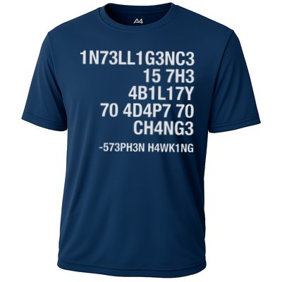 Stephen Hawking Intelligence Is The Ability To Adapt To Change Funny Performance Shirt