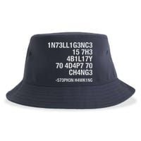 Stephen Hawking Intelligence Is The Ability To Adapt To Change Funny Sustainable Bucket Hat
