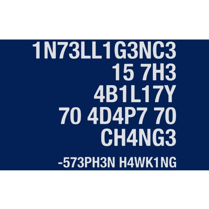 Stephen Hawking Intelligence Is The Ability To Adapt To Change Funny Bumper Sticker