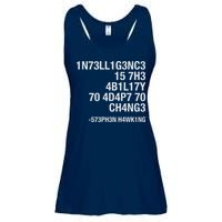 Stephen Hawking Intelligence Is The Ability To Adapt To Change Funny Ladies Essential Flowy Tank