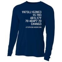 Stephen Hawking Intelligence Is The Ability To Adapt To Change Funny Cooling Performance Long Sleeve Crew