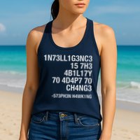 Stephen Hawking Intelligence Is The Ability To Adapt To Change Funny Womens Tank Top