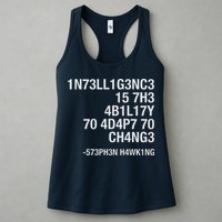 Stephen Hawking Intelligence Is The Ability To Adapt To Change Funny Womens Tank Top