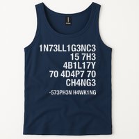 Stephen Hawking Intelligence Is The Ability To Adapt To Change Funny Tank Top