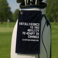 Stephen Hawking Intelligence Is The Ability To Adapt To Change Funny Golf Towel