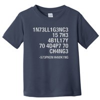 Stephen Hawking Intelligence Is The Ability To Adapt To Change Funny Toddler T-Shirt