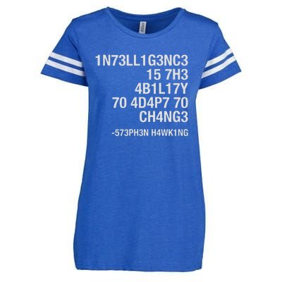 Stephen Hawking Intelligence Is The Ability To Adapt To Change Funny Enza Ladies Jersey Football T-Shirt