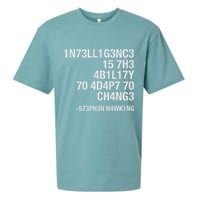 Stephen Hawking Intelligence Is The Ability To Adapt To Change Funny Sueded Cloud Jersey T-Shirt