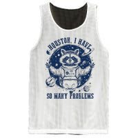 Space Houston I Have So Many Problems Funny Raccoon Meme Mesh Reversible Basketball Jersey Tank