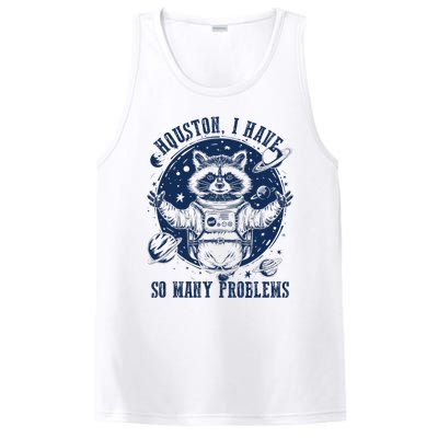 Space Houston I Have So Many Problems Funny Raccoon Meme PosiCharge Competitor Tank