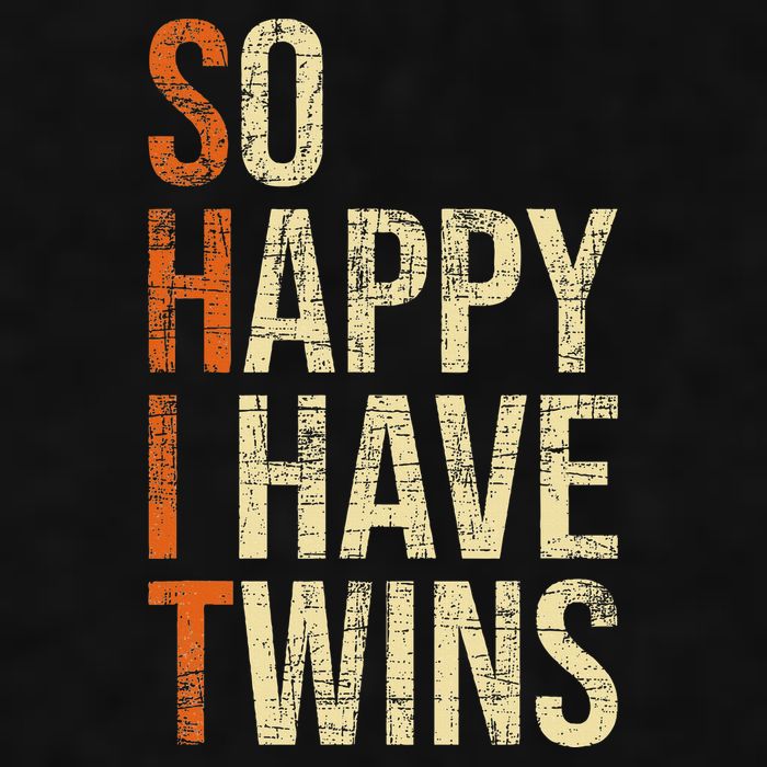 So Happy I Have Twins Twin Dad Father Mother Of Twins Ladies PosiCharge Tri-Blend Wicking Tank