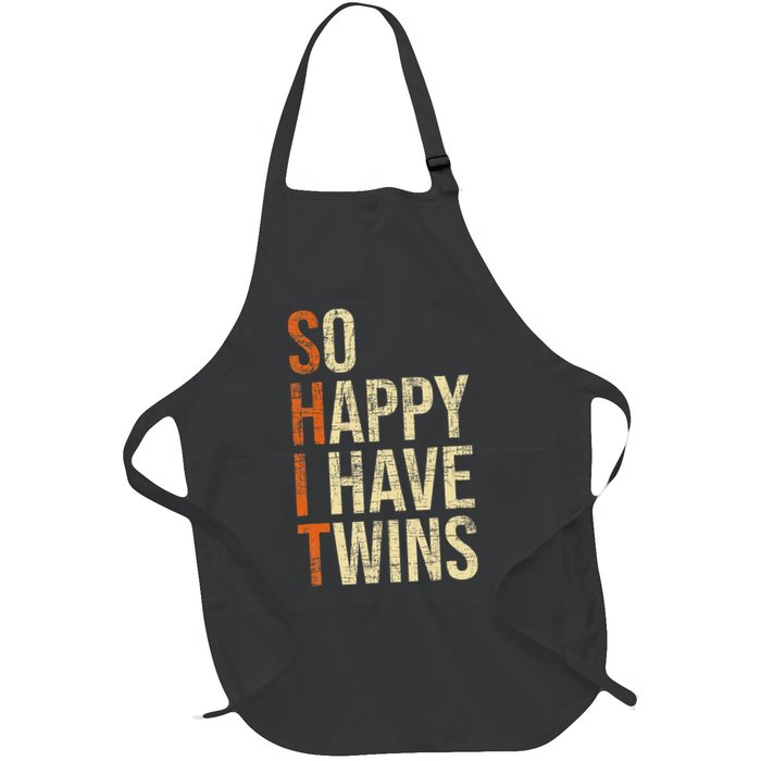 So Happy I Have Twins Twin Dad Father Mother Of Twins Apron