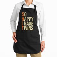So Happy I Have Twins Twin Dad Father Mother Of Twins Apron