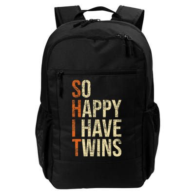 So Happy I Have Twins Twin Dad Father Mother Of Twins Backpack