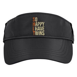 So Happy I Have Twins Twin Dad Father Mother Of Twins Adult Drive Performance Visor