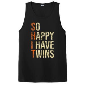 So Happy I Have Twins Twin Dad Father Mother Of Twins PosiCharge Competitor Tank