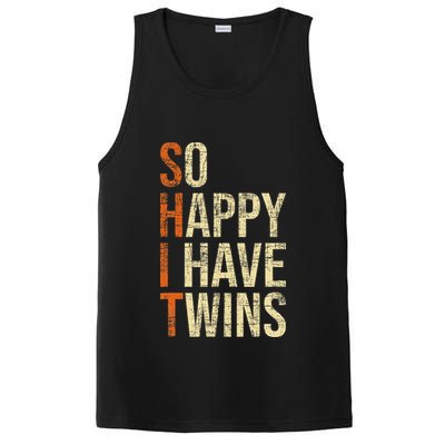So Happy I Have Twins Twin Dad Father Mother Of Twins PosiCharge Competitor Tank