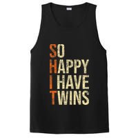 So Happy I Have Twins Twin Dad Father Mother Of Twins PosiCharge Competitor Tank
