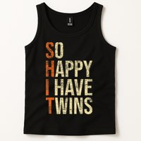 So Happy I Have Twins Twin Dad Father Mother Of Twins Tank Top