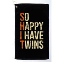 So Happy I Have Twins Twin Dad Father Mother Of Twins Golf Towel
