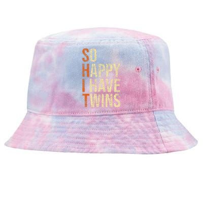 So Happy I Have Twins Twin Dad Father Mother Of Twins Tie-Dyed Bucket Hat