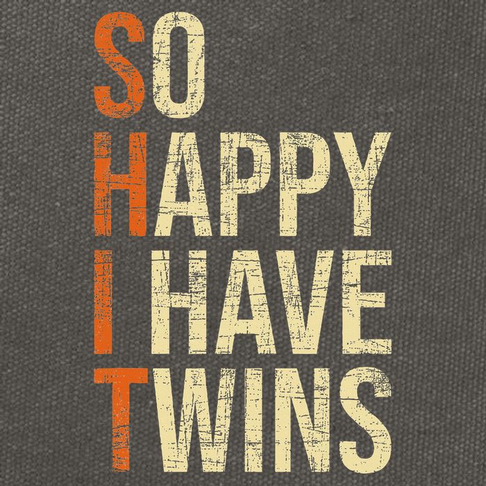 So Happy I Have Twins Twin Dad Father Mother Of Twins Cotton Canvas Backpack