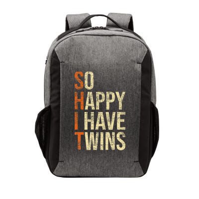 So Happy I Have Twins Twin Dad Father Mother Of Twins Vector Backpack