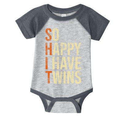 So Happy I Have Twins Twin Dad Father Mother Of Twins Infant Baby Jersey Bodysuit