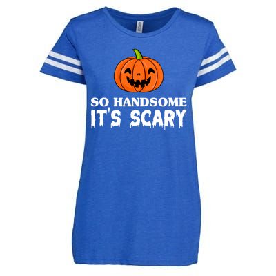 So Handsome Its Scary Funny Halloween Enza Ladies Jersey Football T-Shirt