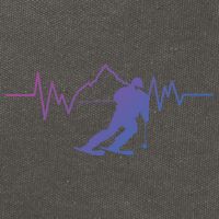 Skier Heartbeat I Alpine Cross Coutry Skiing Gift Cotton Canvas Backpack