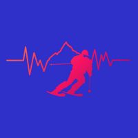 Skier Heartbeat I Alpine Cross Coutry Skiing Gift 16 in Basic Backpack