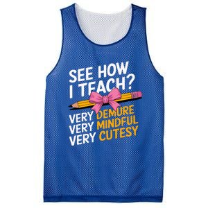 See How I Teach Teacher Mesh Reversible Basketball Jersey Tank