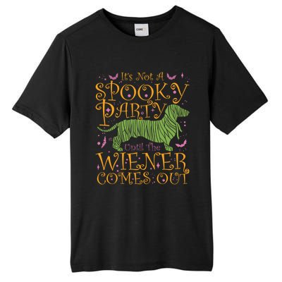 Sarcastic Halloween It’S Not A Spooky Party Until The Wiener Gift Tall Fusion ChromaSoft Performance T-Shirt