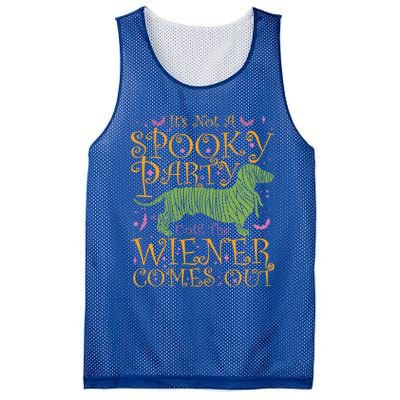 Sarcastic Halloween It’S Not A Spooky Party Until The Wiener Gift Mesh Reversible Basketball Jersey Tank