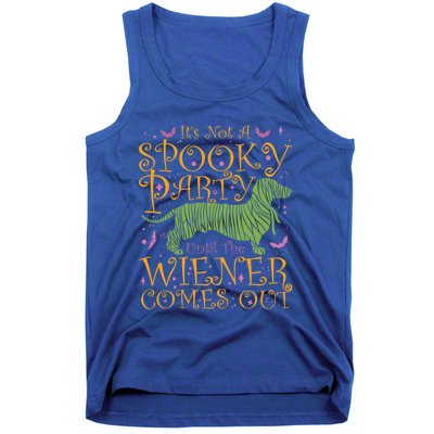 Sarcastic Halloween It’S Not A Spooky Party Until The Wiener Gift Tank Top