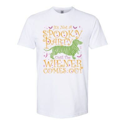 Sarcastic Halloween It’S Not A Spooky Party Until The Wiener Gift Softstyle CVC T-Shirt