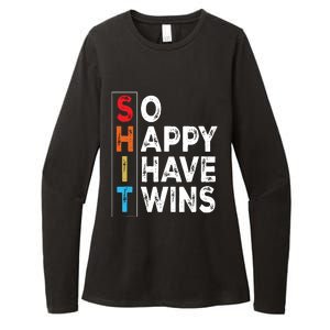 So Happy I Have Twins Funny Mothers Day Fathers Day Mom Dad Tank Top Womens CVC Long Sleeve Shirt