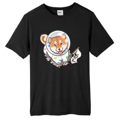 Shiba Inu Astronaut Cute Mom Tall Fusion ChromaSoft Performance T-Shirt