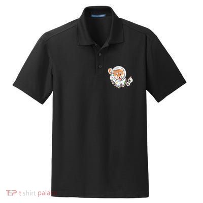 Shiba Inu Astronaut Cute Mom Dry Zone Grid Polo