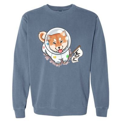 Shiba Inu Astronaut Cute Mom Garment-Dyed Sweatshirt